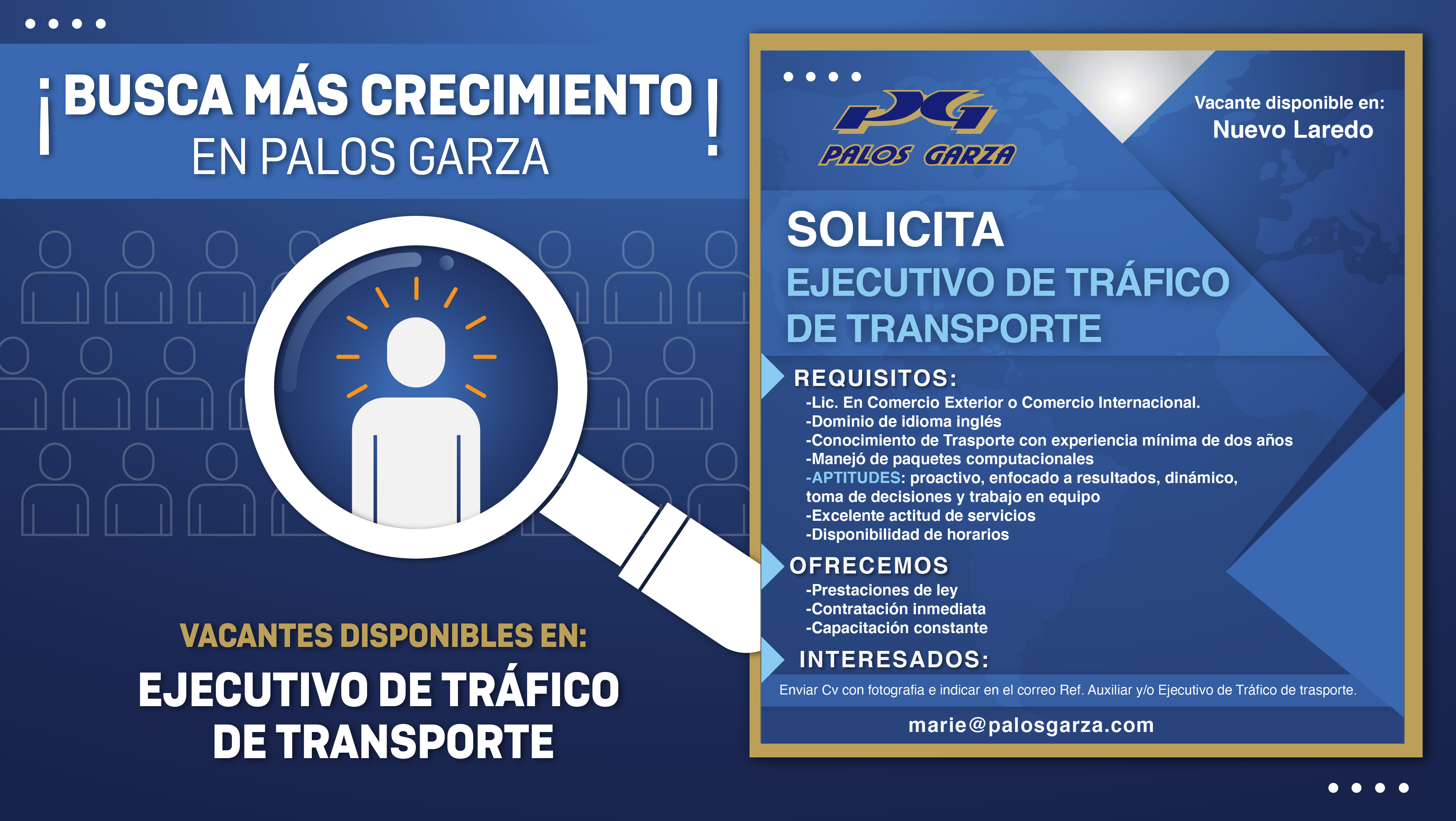 Vacante ejecutivo de tráfico / transporte